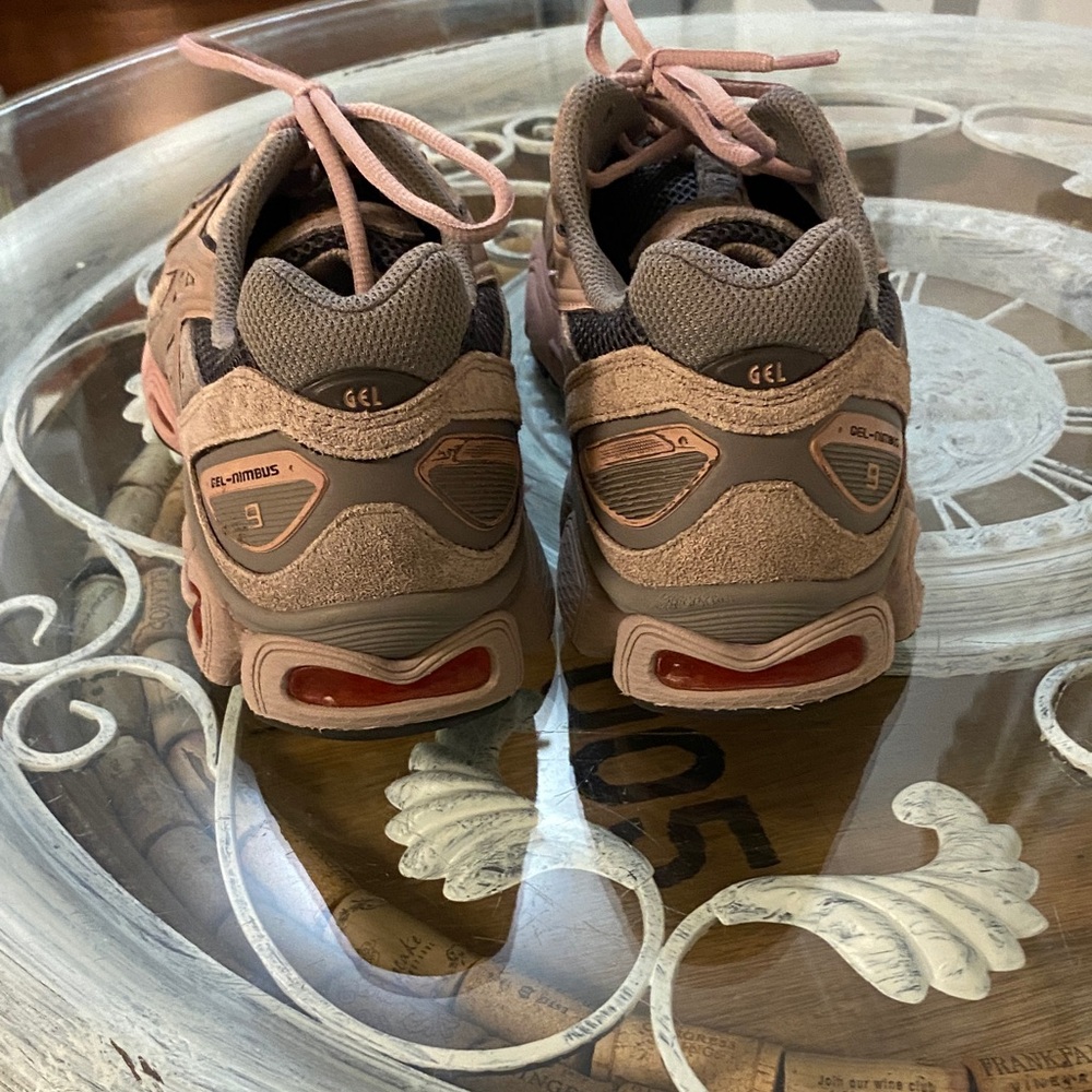 Asics Pink and Black Mesh Sneakers - Picture 3 of 5